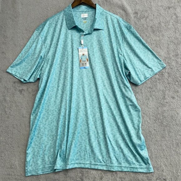 NEW Greg Norman ML75 Men's 3XL Golf Polo Shirt  Blue Printed - Picture 3 of 11